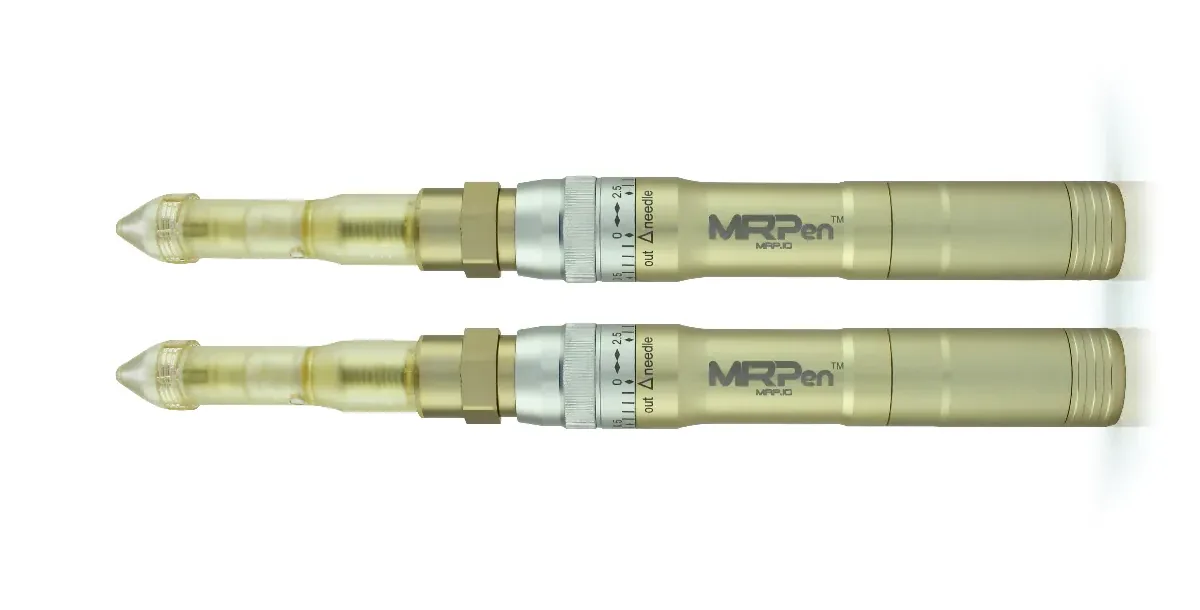Professional microneedling pen with an adjustable needle-depth dial