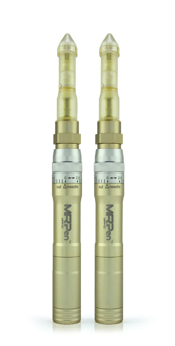 Professional microneedling pen with an adjustable needle-depth dial